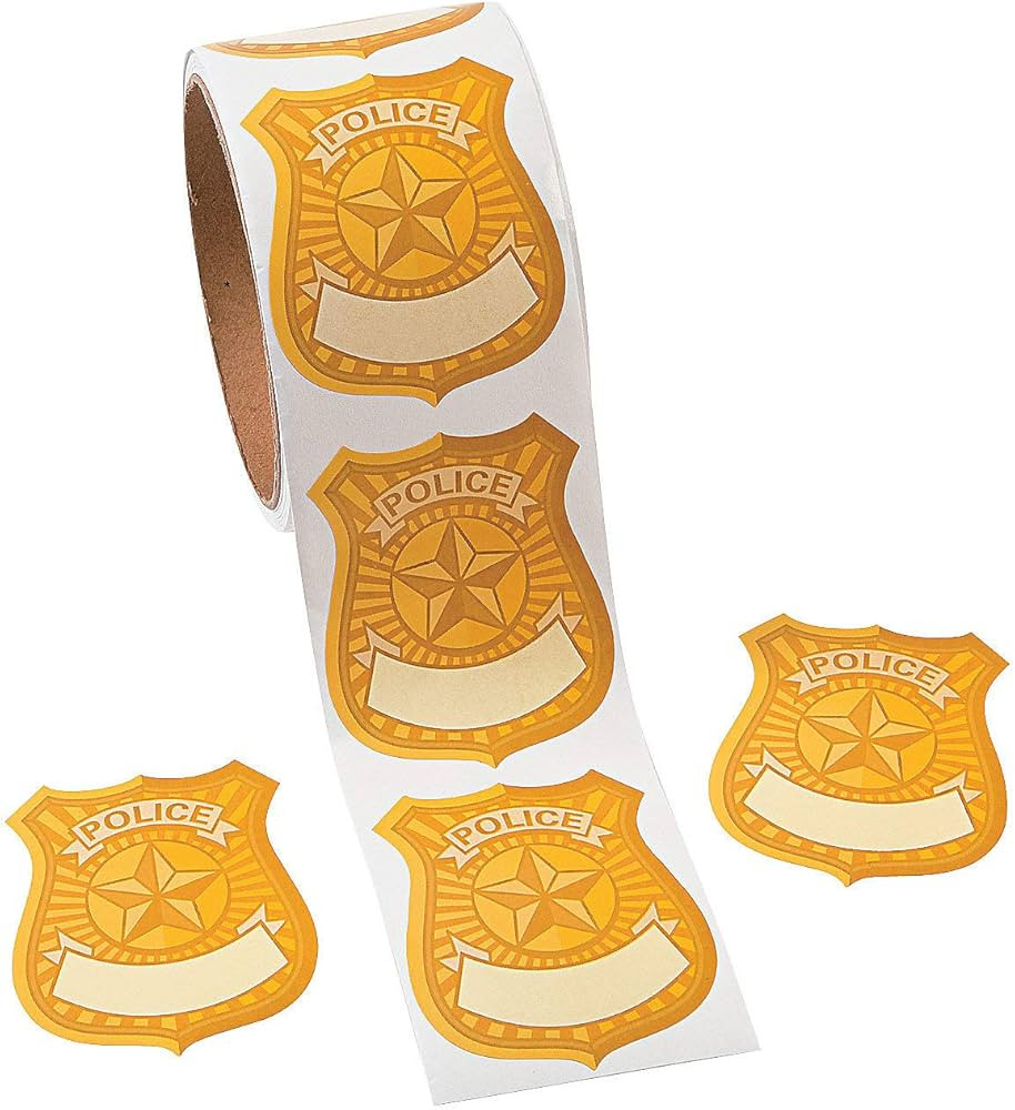 Police Badge Nametag Stickers for Birthday | Amazon (US)