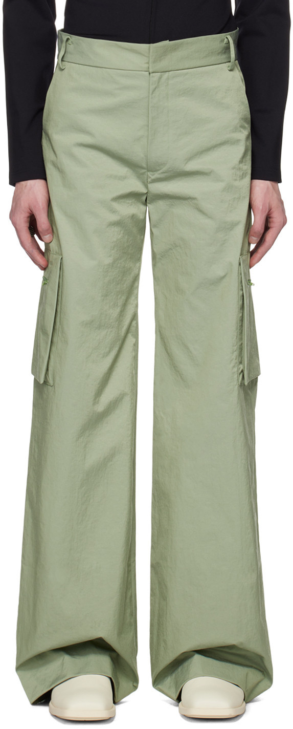 AARON ESH Green Zip Pocket Cargo Pants | SSENSE