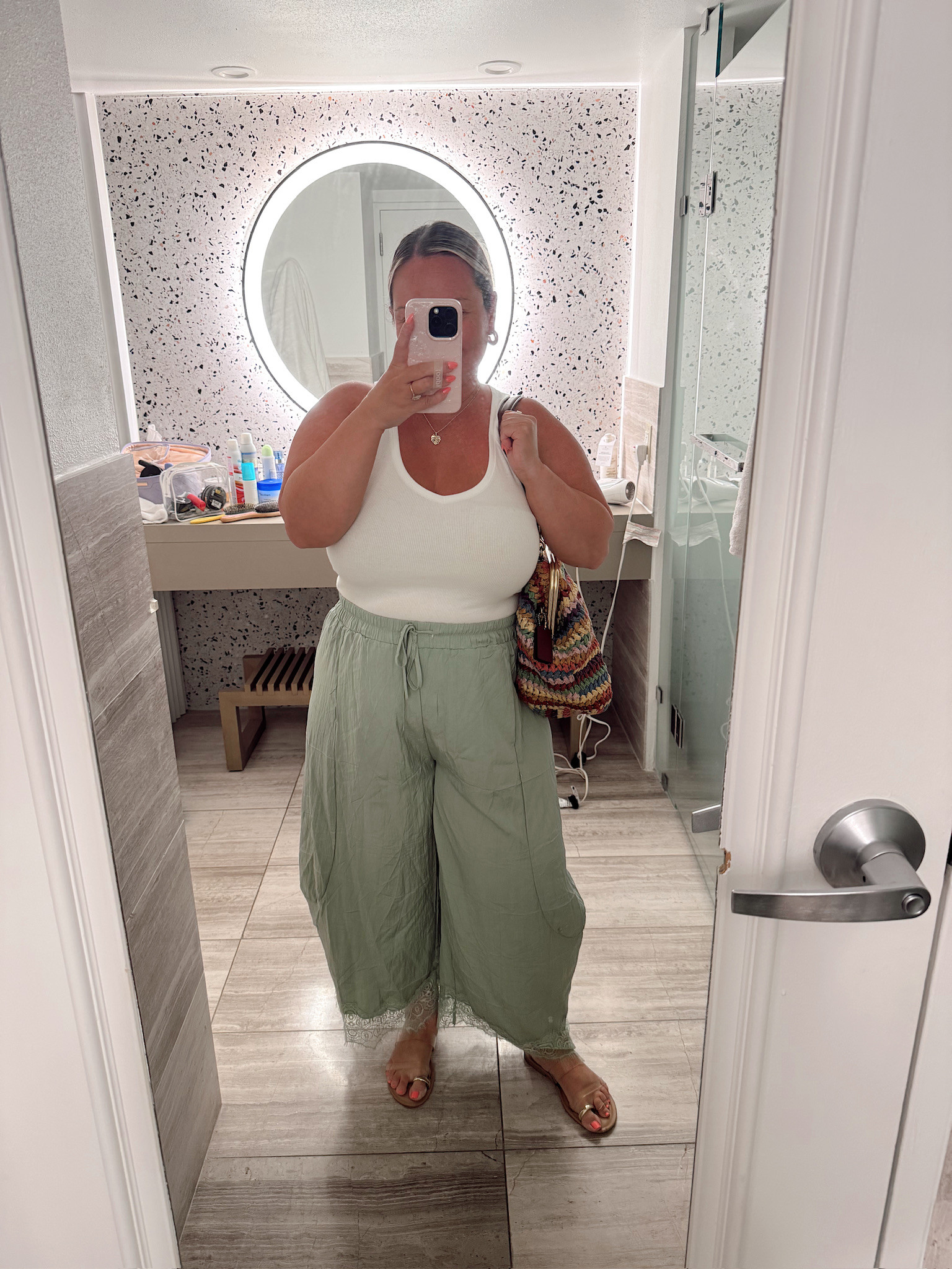 Love this easy summer outfit 🤍 Tank is Aerie and the pants are Amazon!


Wearing a size large in both!



Summer outfits, amazon fashion, accessories, jewelry, lace detail, ribbed tank, affordable, shelli enright, stylenright 

 #LTKootd #LTKMidsize #LTKPetite