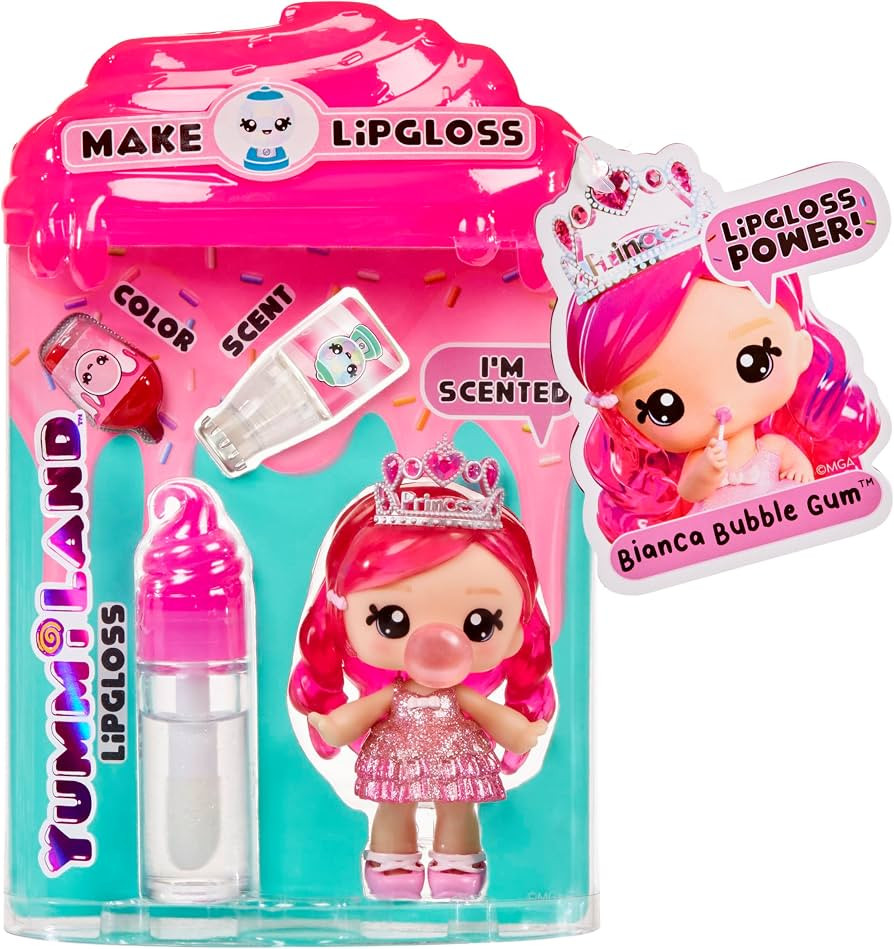 Yummiland Lipgloss Doll- Bianca Bubblegum, Ages 4+ | Amazon (US)