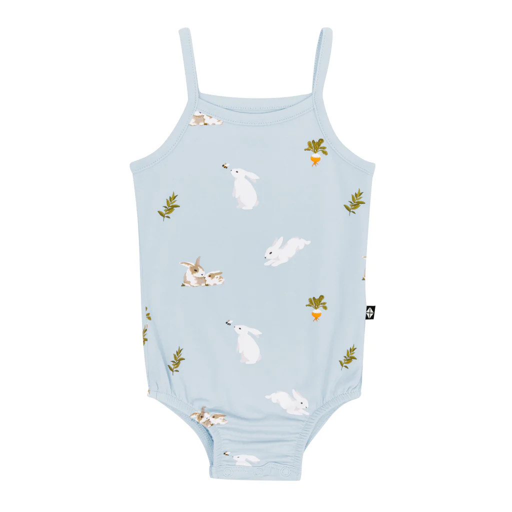 Spaghetti Strap Leotard in Ice Rabbit | Kyte BABY