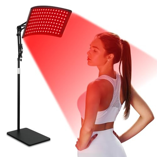 Red Light Therapy for Body, Adjustable Infrared Light Therapy Lamp with Stand - 660nm Red Light and 850nm Near Infrared Light Lamp Device for Facial and Body Skincare | Amazon (US)