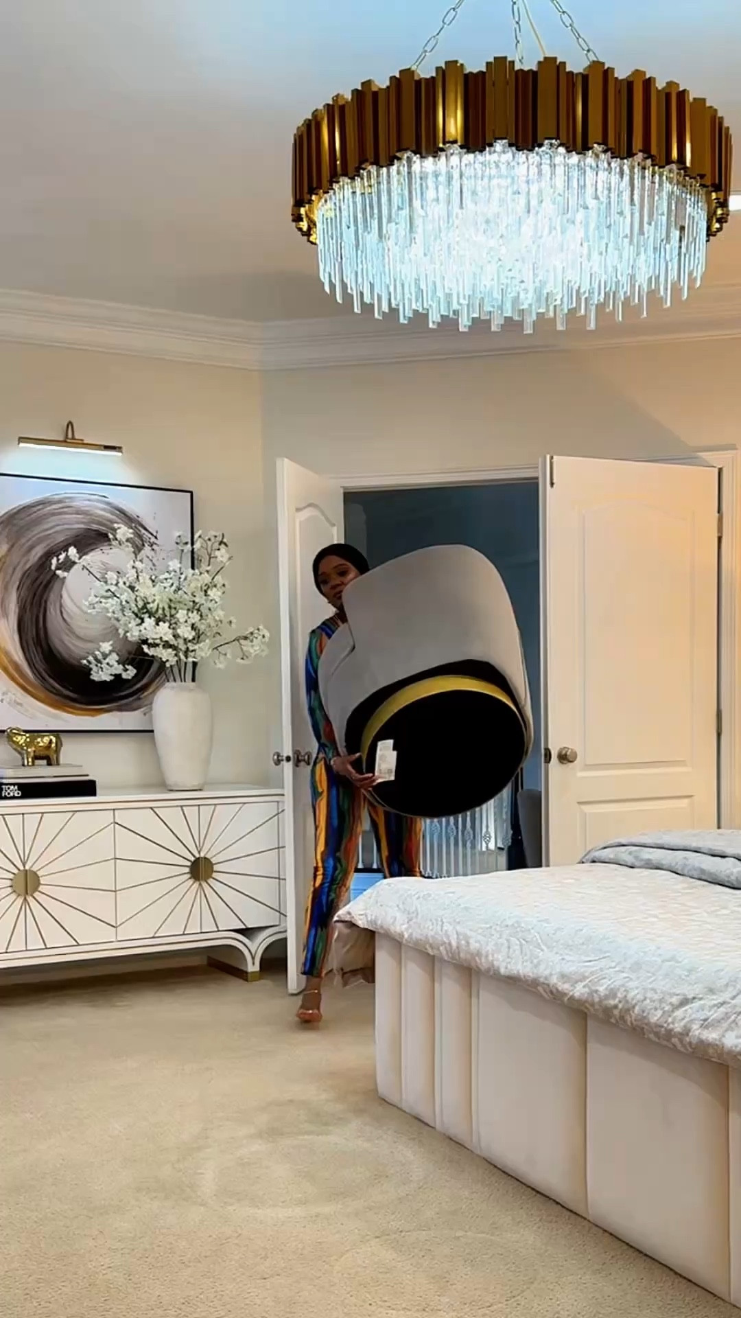 Creating a stylish and welcoming space involves blending functionality with aesthetics and that was all I had in mind styling our bedroom. 
Just a reminder to create your space for you and not for anyone else.
Start with a neutral base and add personality with statement pieces, add texture and depth with throw blankets, pillows, and natural elements like plants.
﻿﻿Consider the power of lighting, chandeliers, table lamps, floor lamps, or string lights can create a cozy ambiance.
﻿﻿Display personal items like artwork, canvas frames, family photos, or collectibles to make the space feel truly yours.
﻿﻿Don't forget about the importance of a comfortable and stylish sofa for lounging.

Hope you're inspired 🤗

Tap below to shop! Follow me @omabelle for more Fashion, Home & everything inbetween. Glad to have you here!!! 💕😊🙏

Home | Home decor |Entryway decor | Entryway table | console table | Buffet table | Accent table
Pottery barn | Amazon home
Restoration hardware look for less |Luxe for less | Entryway ideas | Foyer table | Foyer decor | Sofa table | Black sofa table | Black console | Black accent table
| Black wooden table |Living room decor | Rugs | Area rug | Neutral rug | Living room family room rug | Sofa sectional | Washable cleanable sofa | Family friendly sofa furniture | Stain resistant fabric sofa | Cloud sofa | Family kid toddler | pet friendly sofa | Coffee table | Livingroom | Home decor | bedding | bedroom | fall decor |  fall porch | dresser | rug | kitchen | dispenser | cutlery set | knives 

#LTKSeasonal #LTKU #LTKHome