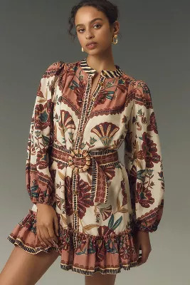 The Tobie Button-Front Pleated Shirt Dress by Exquise | Anthropologie (US)