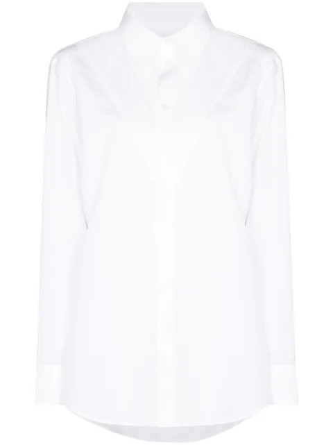 V-detail poplin shirt | Farfetch Global