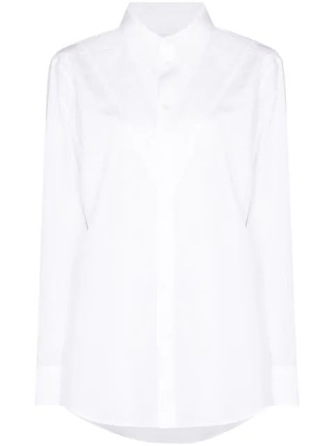 V-detail poplin shirt | Farfetch Global