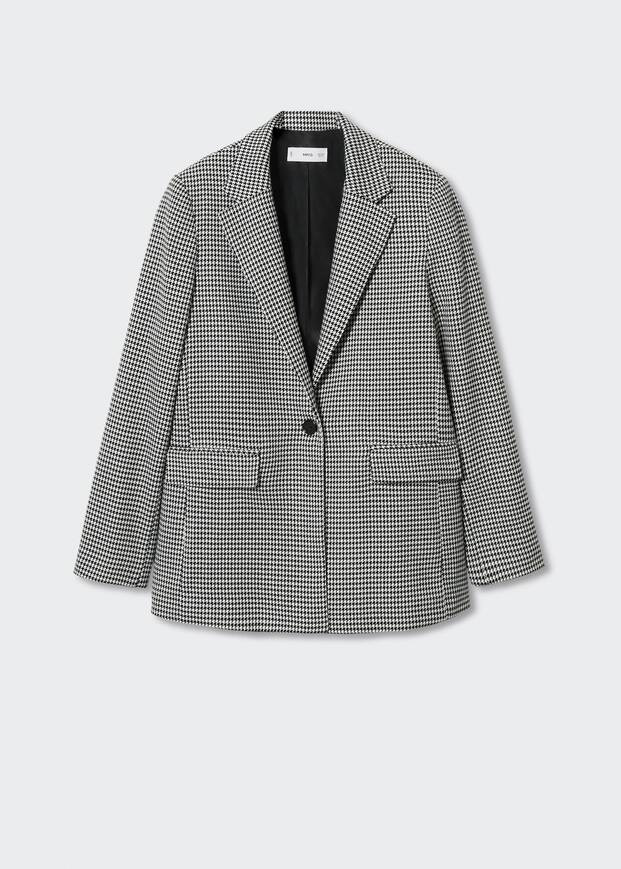Buttons tweed blazer -  Women | Mango USA | MANGO (US)