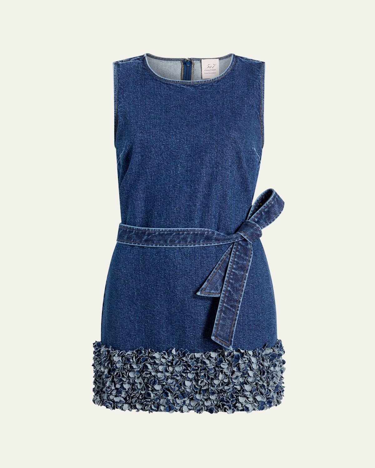 Mindie Denim Petal Mini Dress | Bergdorf Goodman