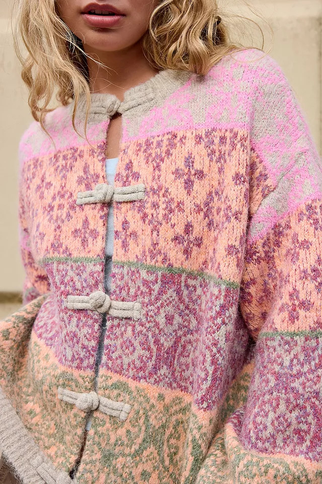 Kimchi Blue Frogging Cardigan at Urban Outfitters | Urban Outfitters UK