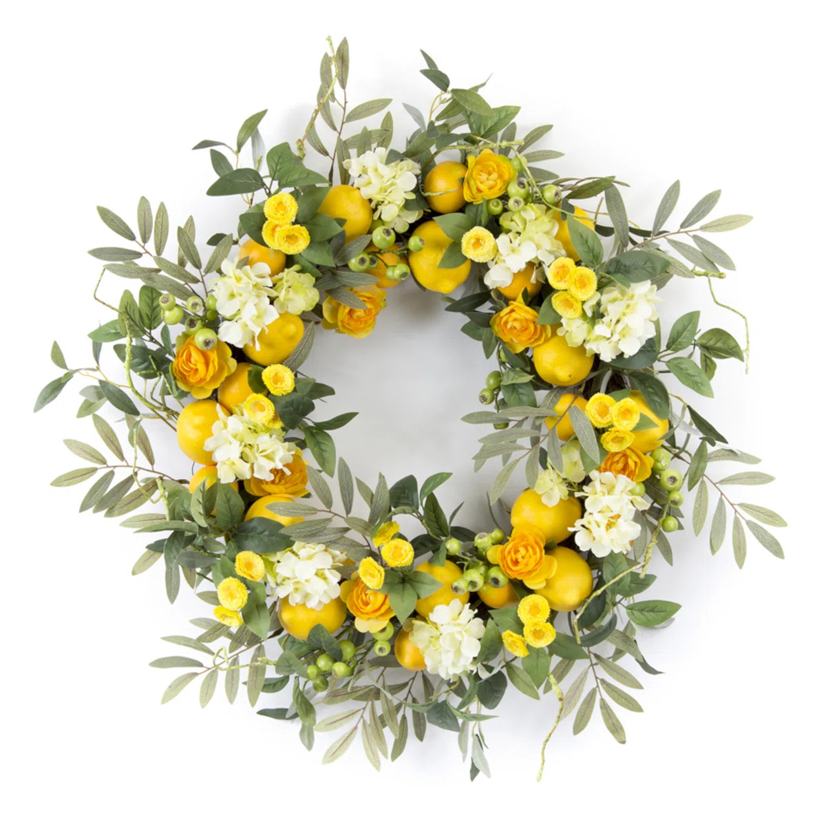 Faux Lemon Foam Wreath | Wayfair North America