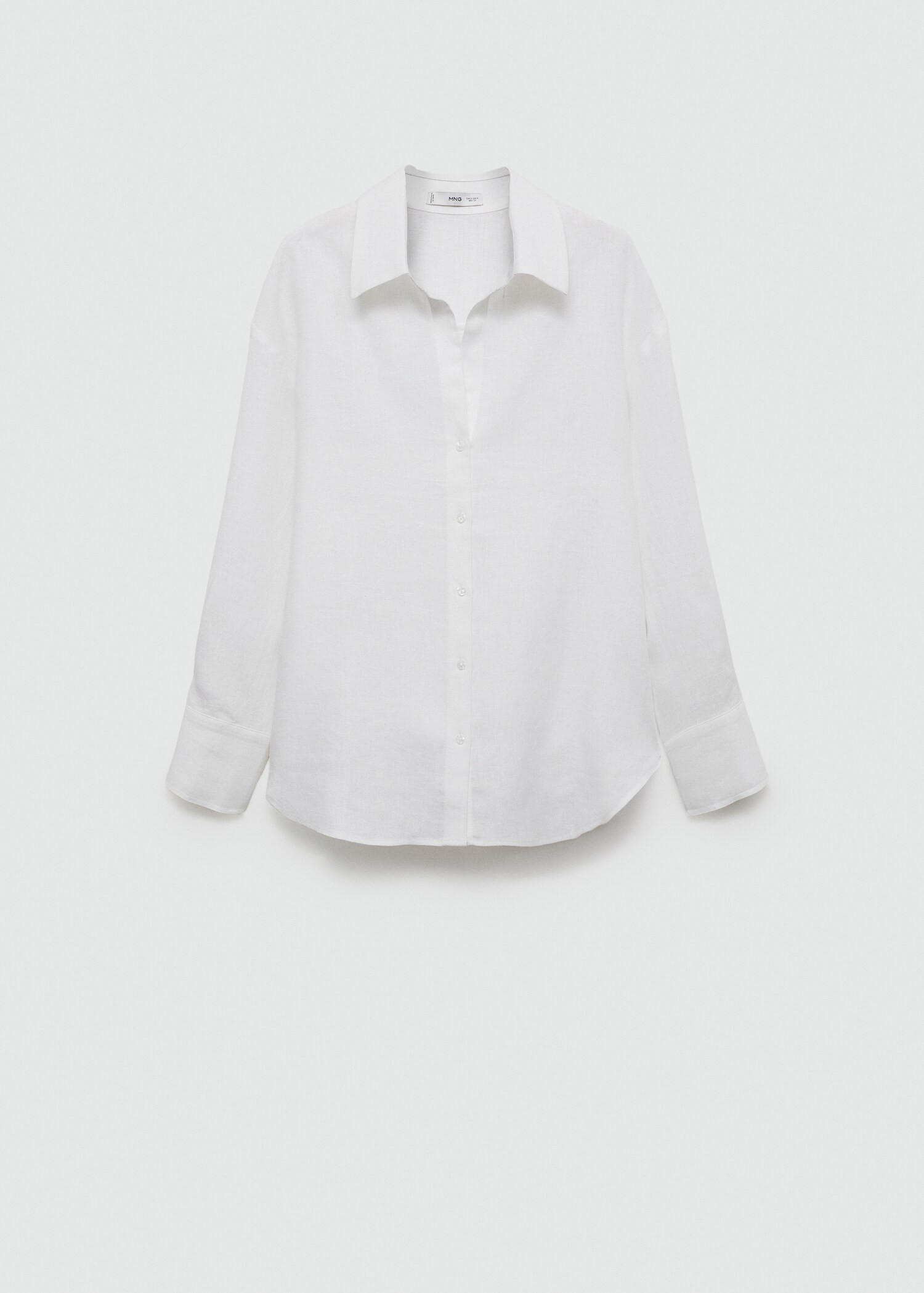 100% linen long-sleeved shirt - Woman | MANGO USA | MANGO (US)