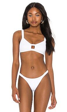 vitamin A Lennon Bikini Top in White EcoLux from Revolve.com | Revolve Clothing (Global)