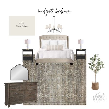 Budget Bedroom! Beautiful bedroom with this stunning sage green rug - impactful, serene and timeless! An entire room for $2615! 

#LTKfamily #LTKSale