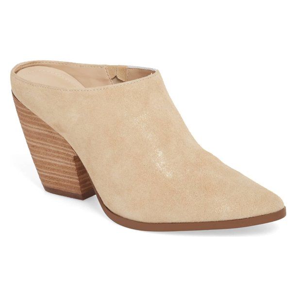 Charles by Charles David Nico Taupe Block Heel Bootie Pointed Toe Western Mule (9) | Walmart (US)