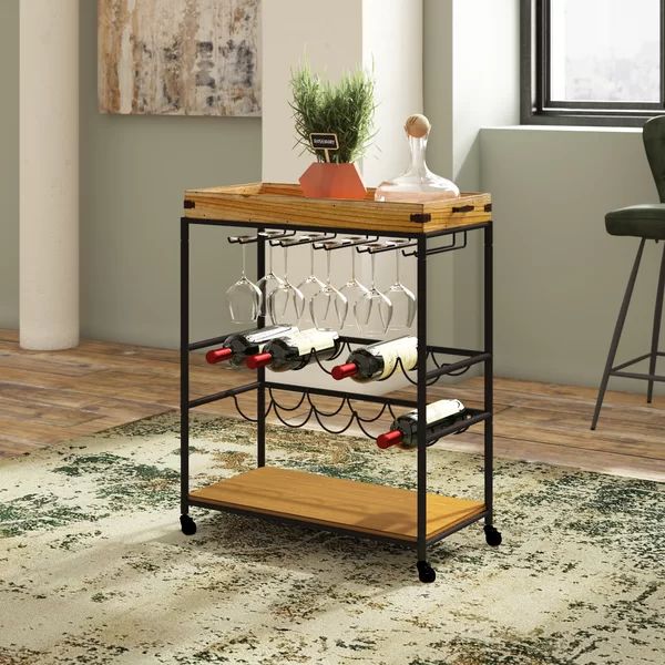 Celik Metal Bar Cart | Wayfair North America