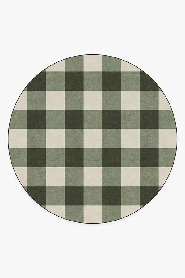 Buffalo Plaid Green & White Tufted Rug | Ruggable | Ruggable