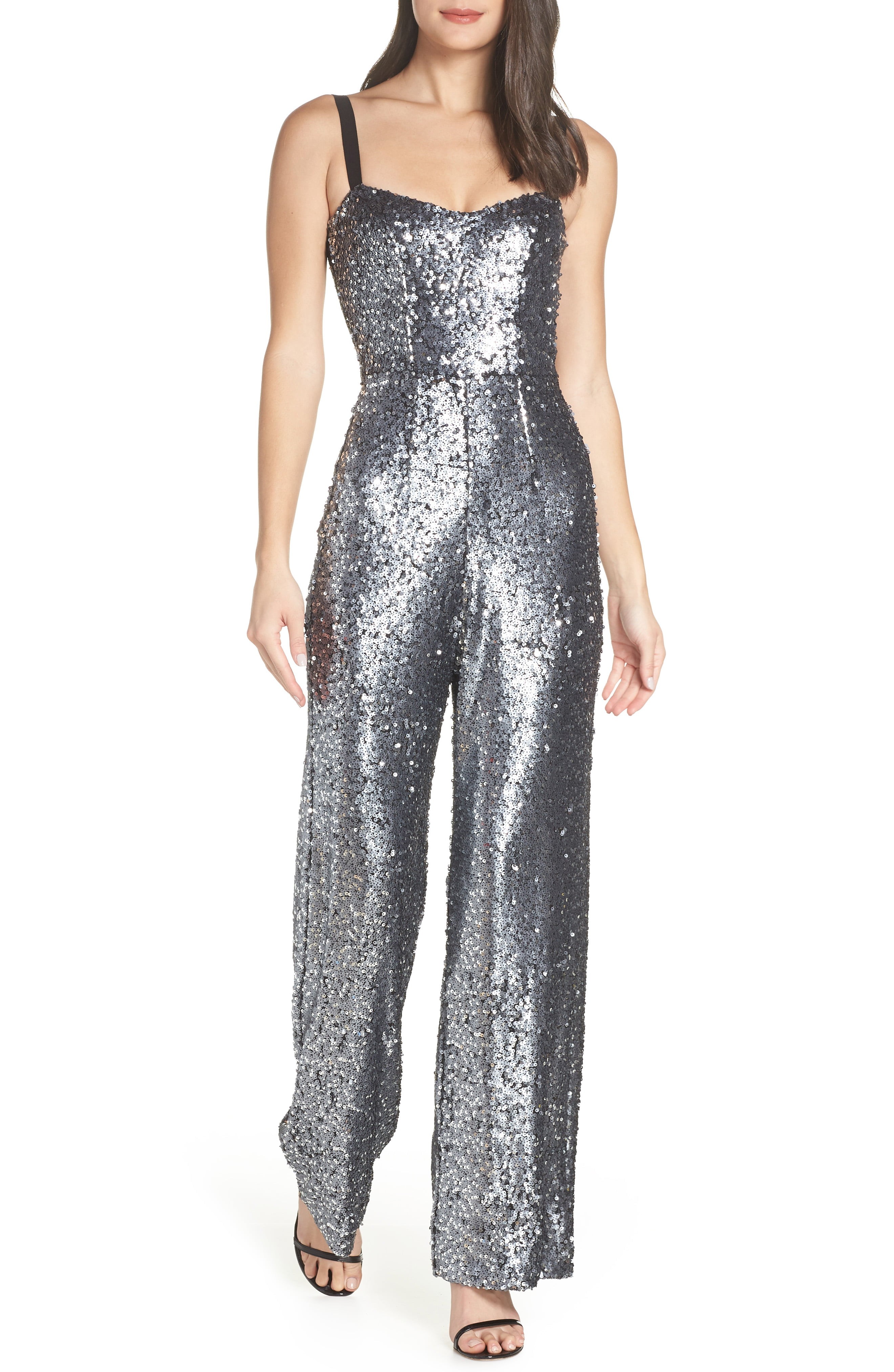 Dress the Population Victoria Sequin Wide Leg Jumpsuit | Nordstrom