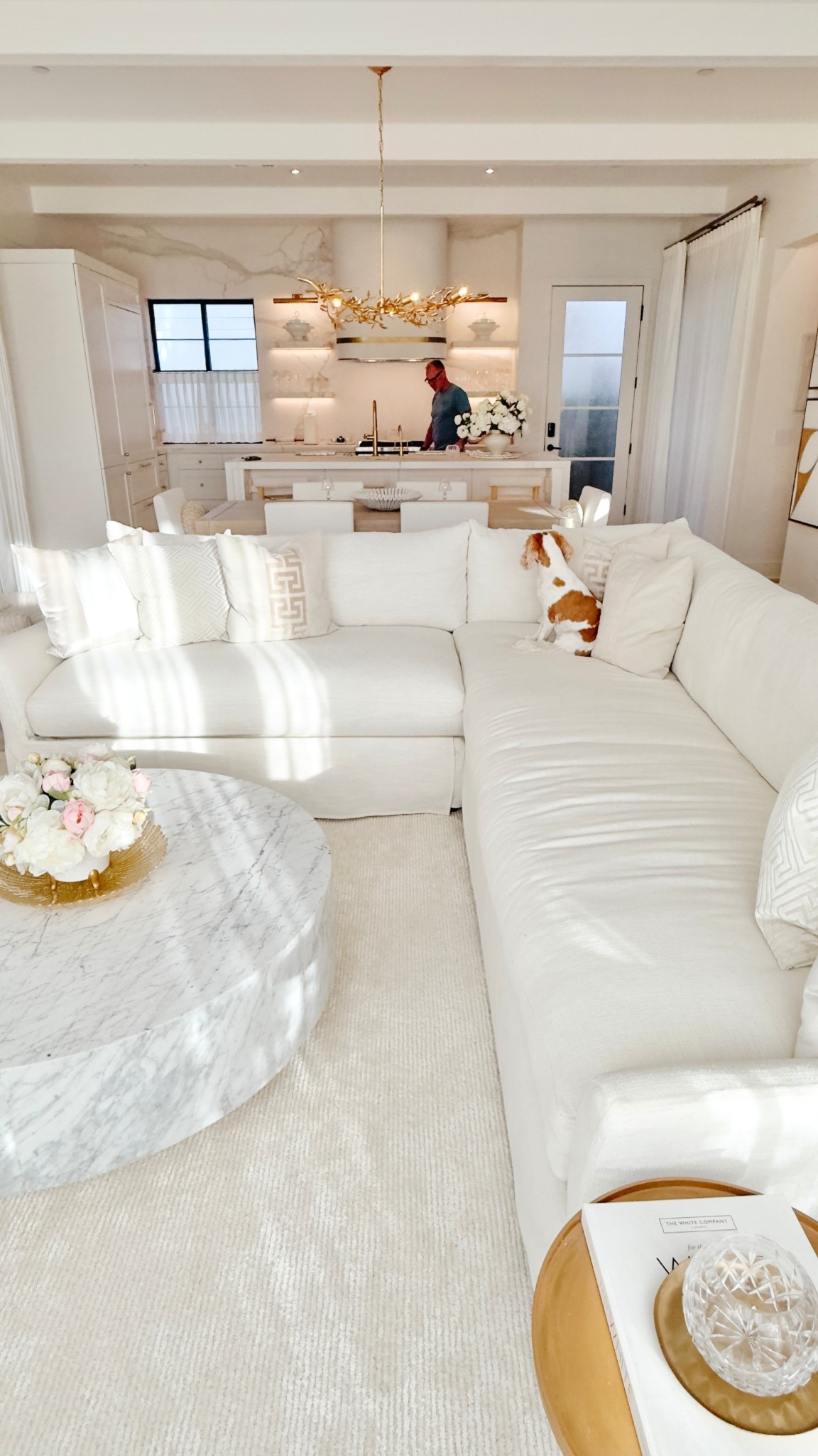 Our sectional fabric is Canvas Performance fabric 🤍 
Dining Table & marble coffee table is from RH

#LTKHome #LTKSaleAlert