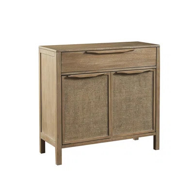 Palisades Accent Cabinet - Solid Wood, Cane Webbing Doors, Hidden Lock, Reclaimed Finish, Delightful And Practical 2 Door Woven Chest Wood Constructio | Wayfair North America