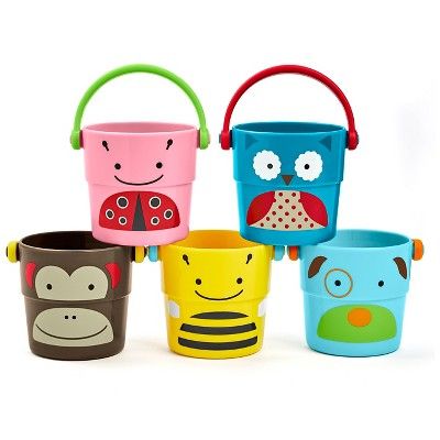 Skip Hop Stack Pour Buckets Bath Toy Multicolor - 5pc | Target