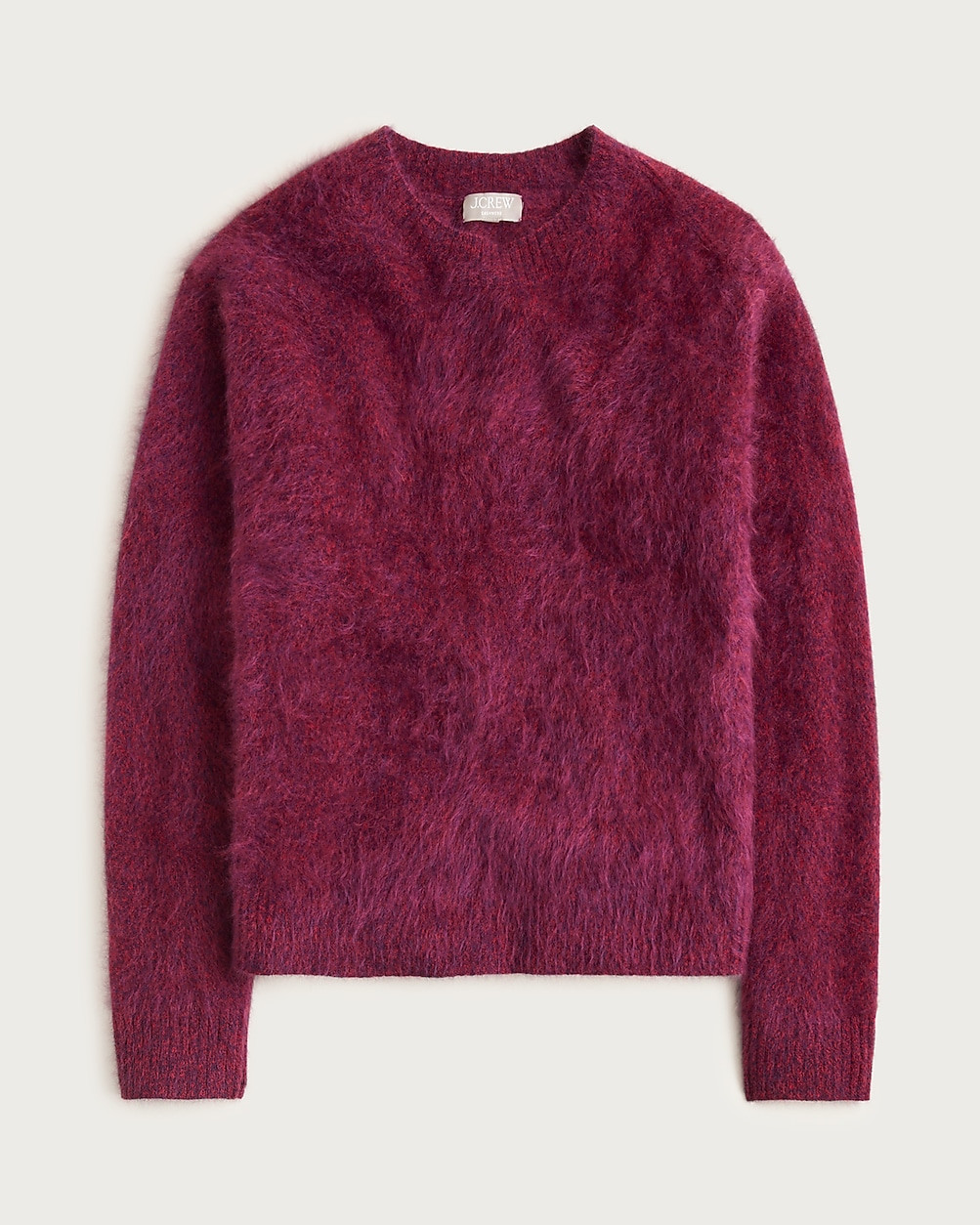 Brushed cashmere marled relaxed crewneck sweater | J. Crew US