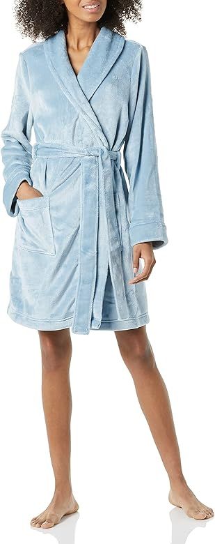 Amazon Essentials Women's Mid-Length Plush Robe (Available in Plus Size) | Amazon (US)