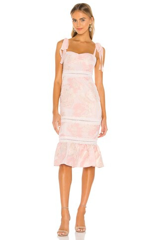 NBD Regina Midi Dress in Nude Pink from Revolve.com | Revolve Clothing (Global)