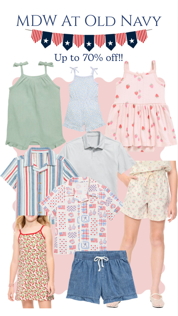 Save big this Memorial Day at Old Navy! Up to 70% off styles for the whole fam!! 

 #LTKSaleAlert #LTKBaby #LTKKids