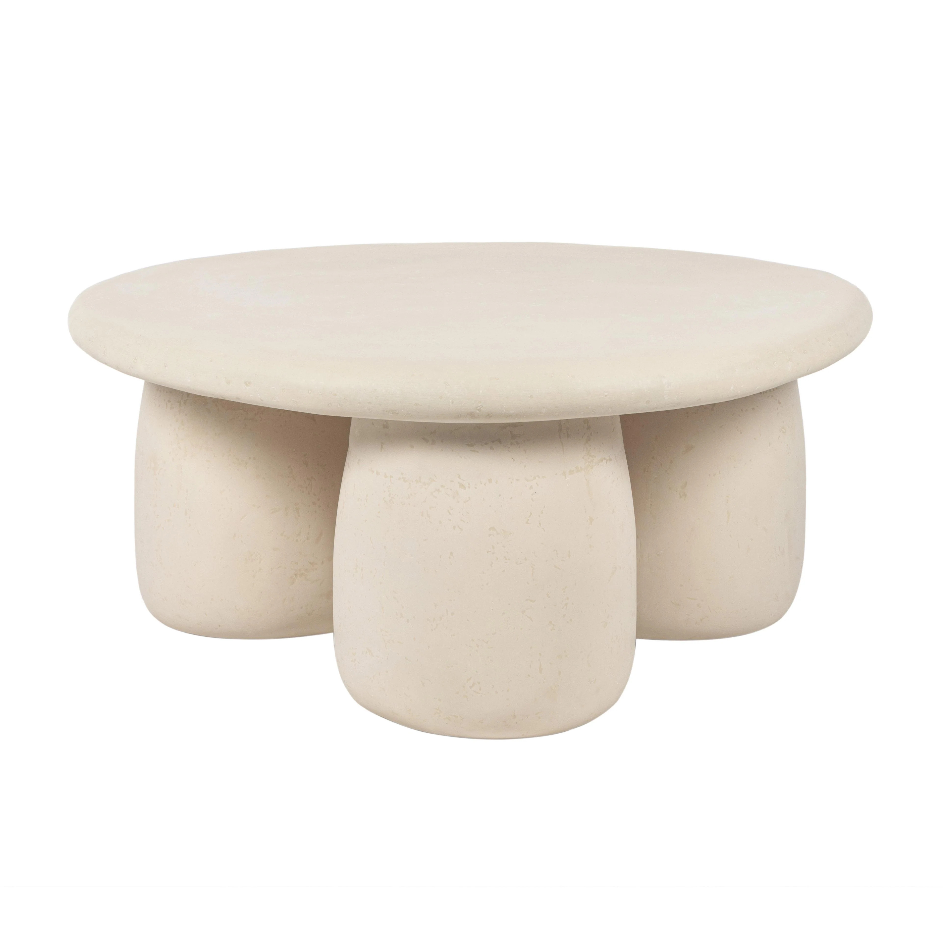 Rahul Cream Round Coffee Table | TOV Furniture