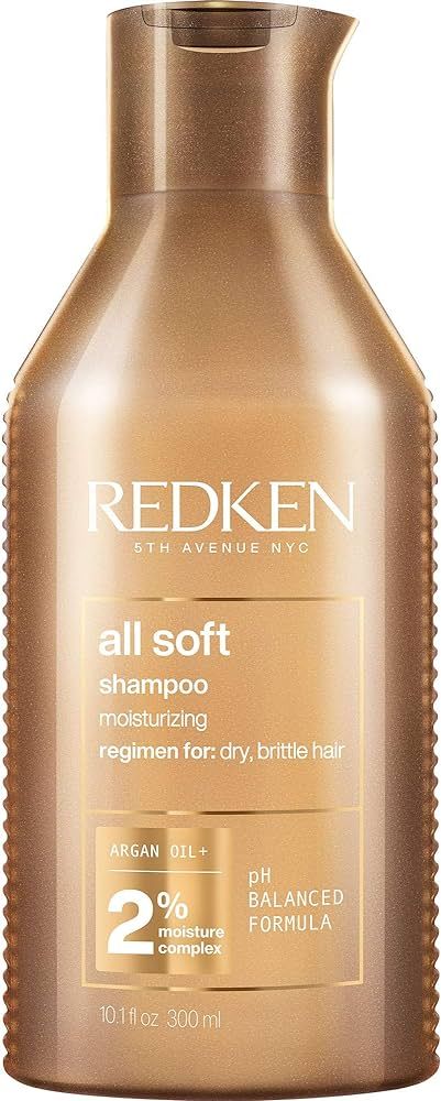 Redken All Soft Shampoo | Deeply Moisturizes and Hydrates | Softens, Smooths, and Adds Shine | Sa... | Amazon (US)