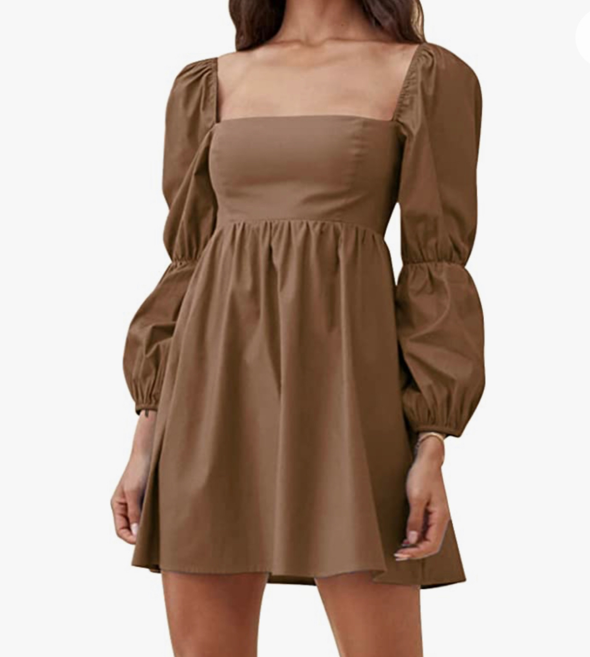 Amazon find // fall fashion // mini dress brown // under $50 // casual // boho // country concert 