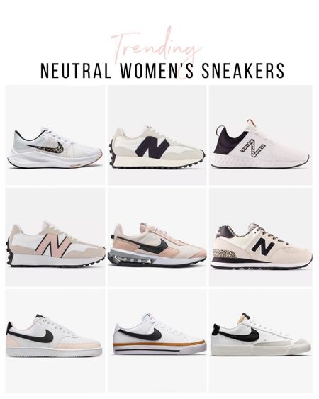 So many cute neutral sneakers for spring! Women’s sneakers. Spring sneakers. Black and Tan sneakers. Women’s new balance sneakers. Women’s Nike sneakers. Athletic running lifestyle shoes. Workout gear. 

#LTKfit #LTKshoecrush #LTKFind