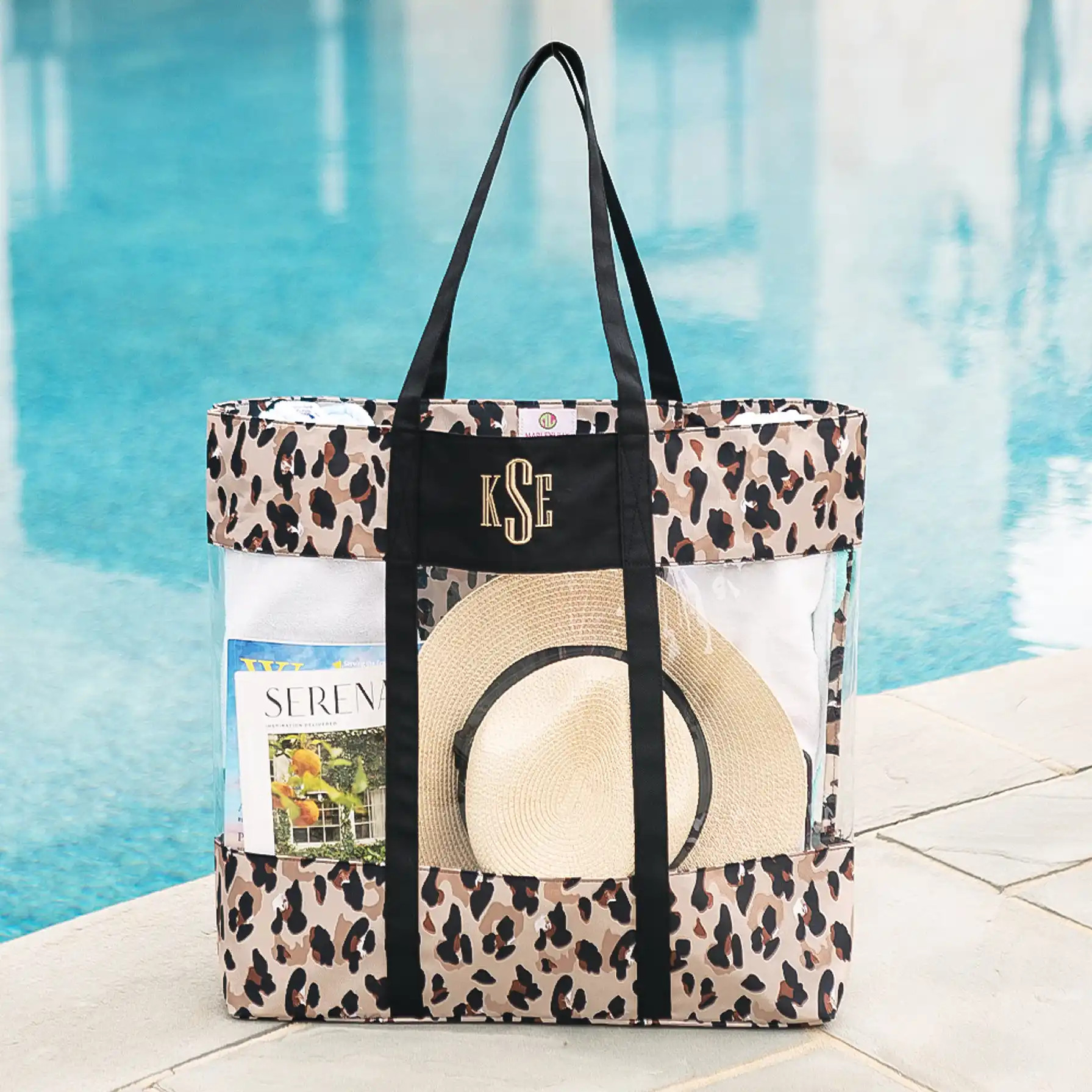 Monogrammed Clear Beach Tote | Marleylilly