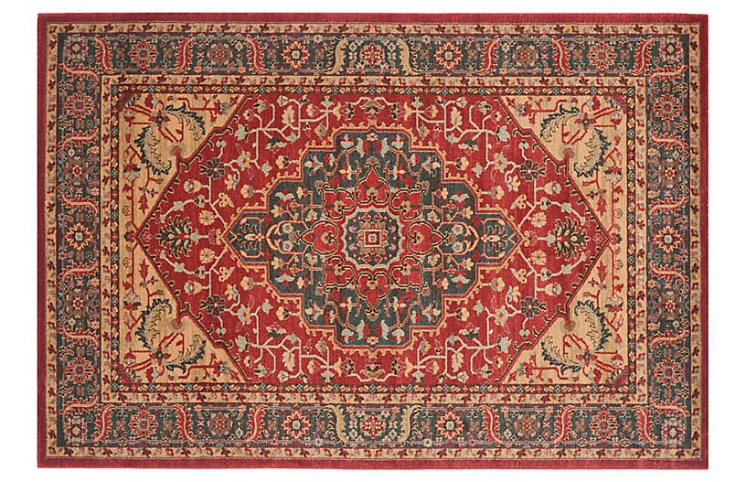 Viviana Rug, Navy/Red | One Kings Lane