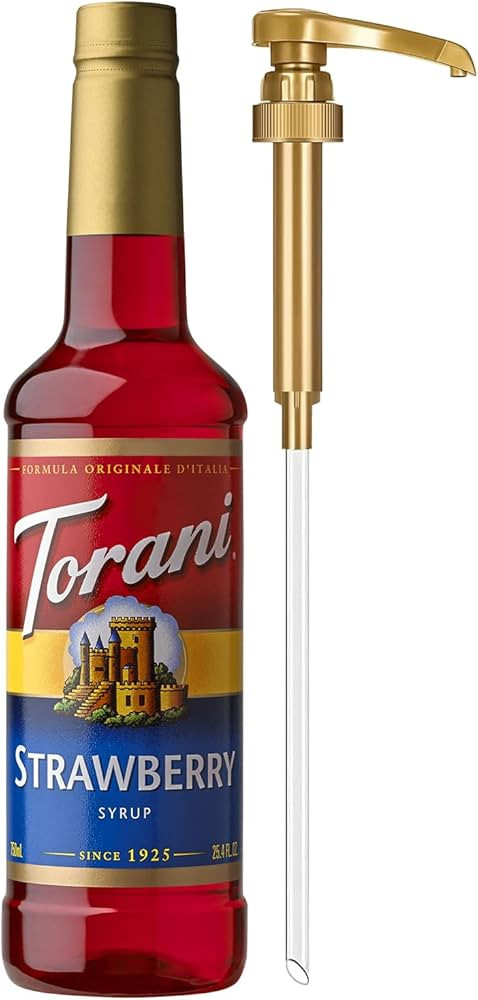 Torani Strawberry Syrup for Drinks, Flavoring for Iced Tea, Lemonade, and Sodas, Pump Included, 2... | Amazon (US)