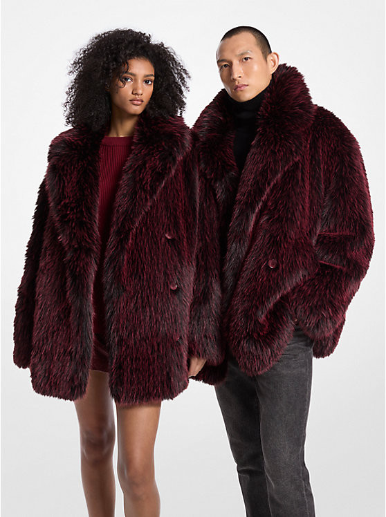 Faux Fur Peacoat | Michael Kors CA
