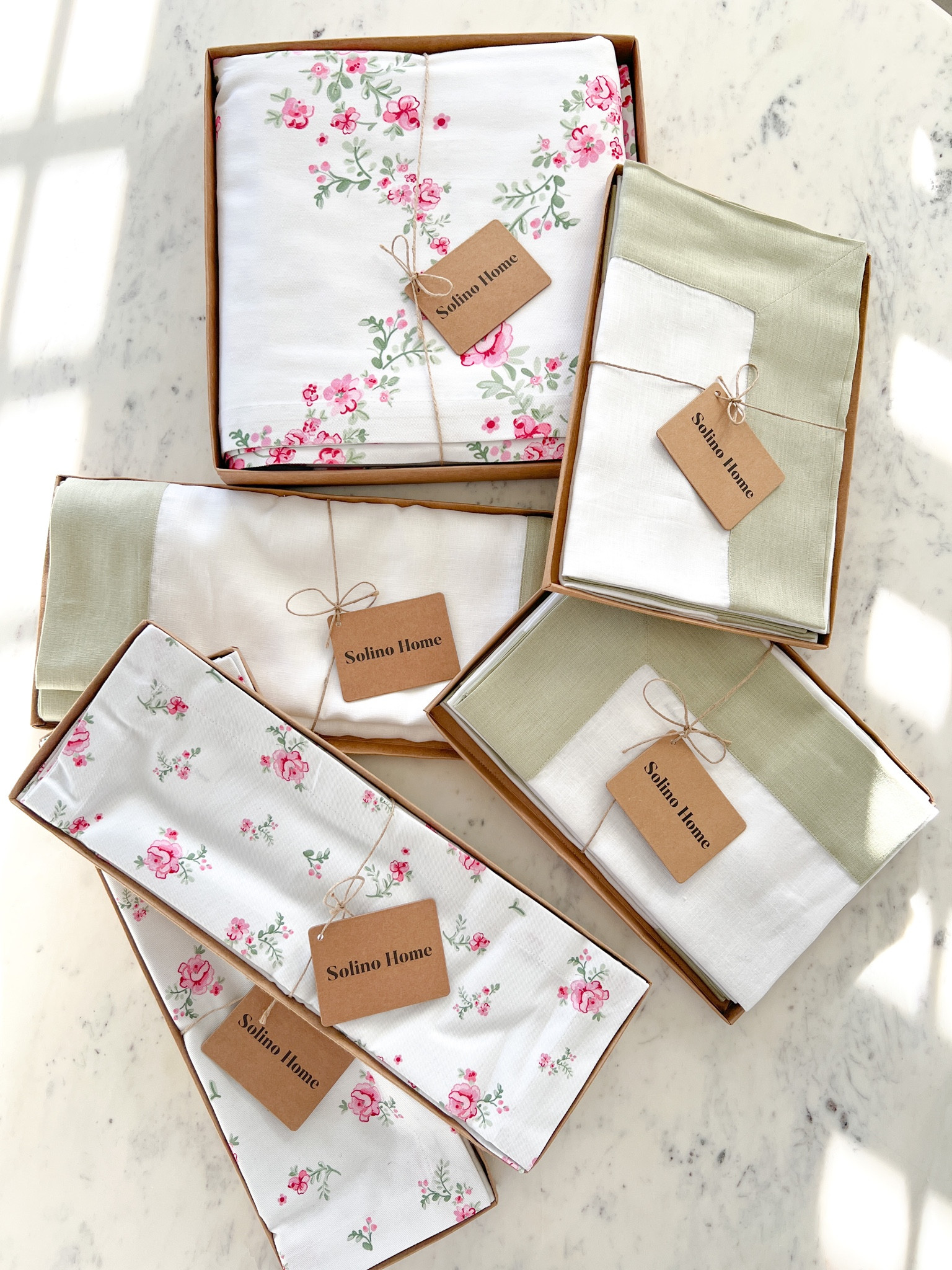 Unboxing of my Solino Home Table Linens. Love the rose trellis pattern on the tablecloth & placemats that pairs perfectly with the sage green trimmed linen napkins & table runner. Christmas table, thanksgiving table, Tablescape, dining room, dinner, seasonal, year round decor, holiday decor, feminine, fancy, floral, flowers, grandmillennial

#LTKHoliday #LTKSeasonal #LTKhome
