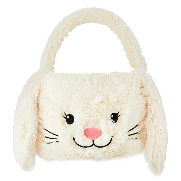 Way To Celebrate Easter Plush White Bunny Basket - Walmart.com | Walmart (US)