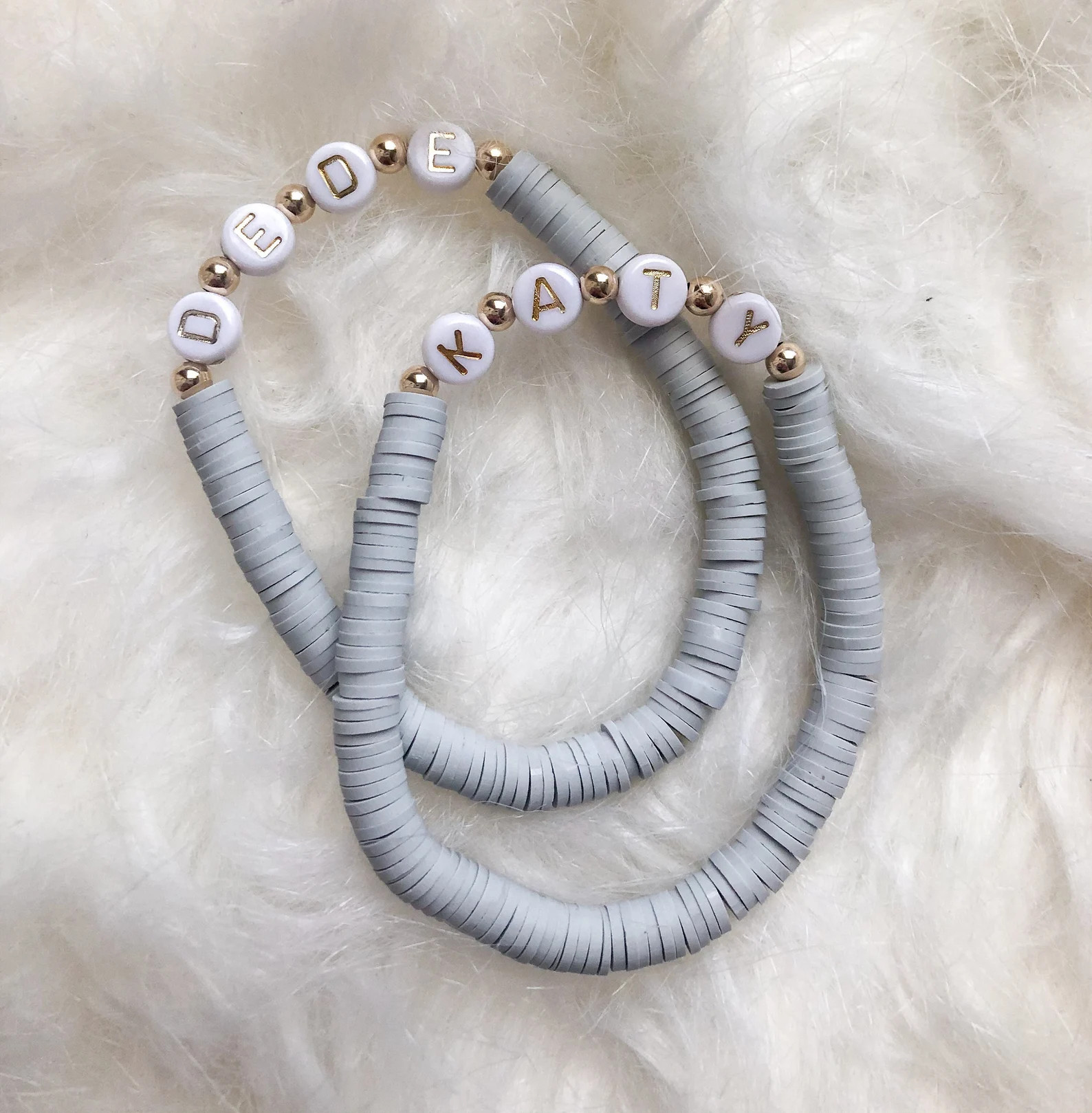 6mm Heishi Bead Bracelets with 14kt GF bead accents  | Etsy | Etsy (US)