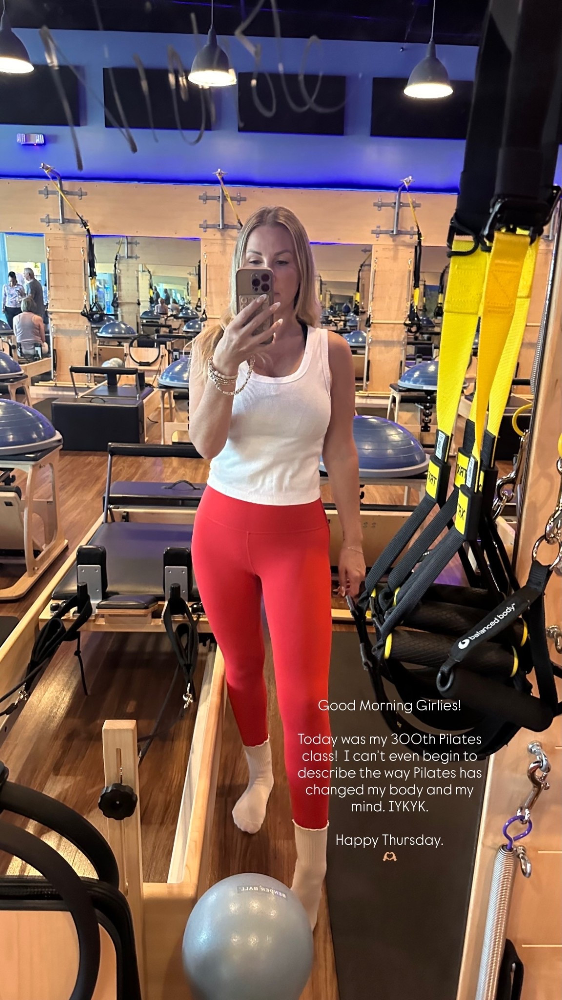 Good Morning Girlies!

Today was my 300th Pilates class!  I can’t even begin to describe the way Pilates has changed my body and my mind. IYKYK. 

Happy Thursday. 
🫶🏼


#ThankfulThursday #ChristianWomen #FaithCommunity #GratitudePractice #MorningRoutine #PeacefulLiving #Over40Faith #EverydayGrace

#LTKootd #LTKActive #LTKfitnessgoals