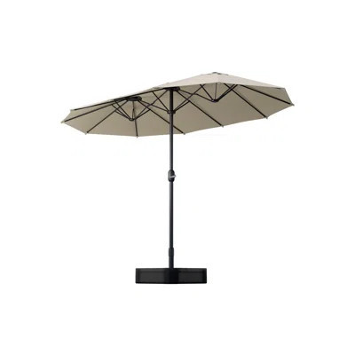 8.85 X 15 Ft. Rectangular Lighted Market Umbrella (Including Base) | Wayfair North America