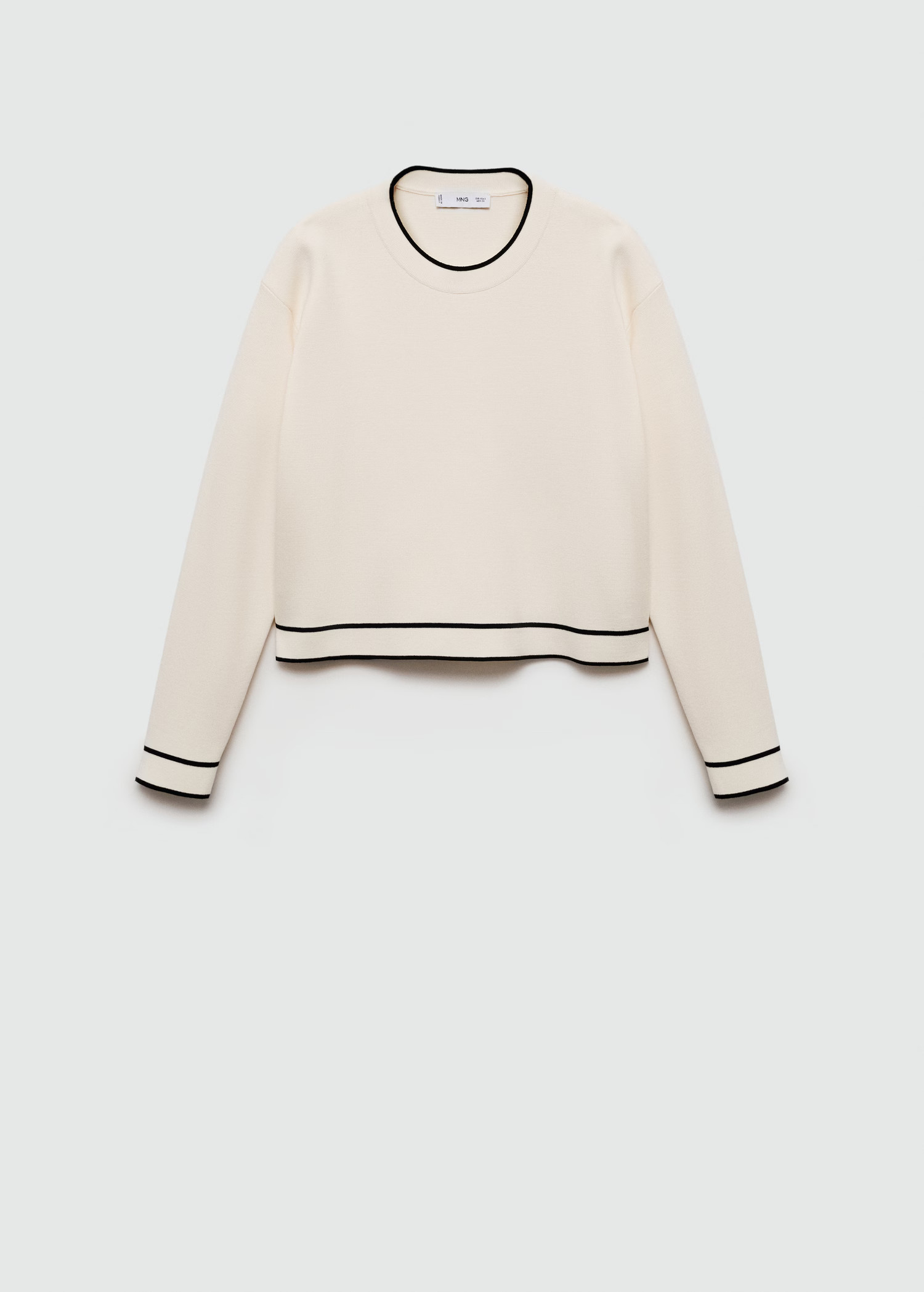 Contrast trim sweater - Woman | MANGO USA | MANGO (US)