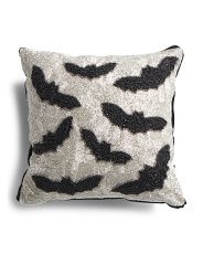 14x14 Hand Beaded Bats Pillow | Marshalls