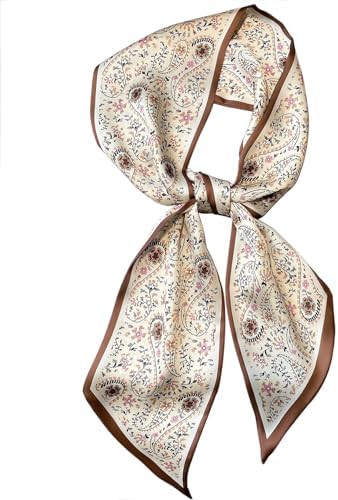 59” Long Silk Like Head Scarf Women's Fashion Square Neck Satin Scarfs for Bag Hair Scarves Gif... | Amazon (US)