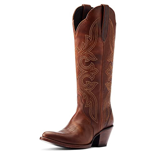 Amazon.com | ARIAT BMVY9 Womens Belinda StretchFit Western Boot Beduino Black 9 | Mid-Calf | Amazon (US)