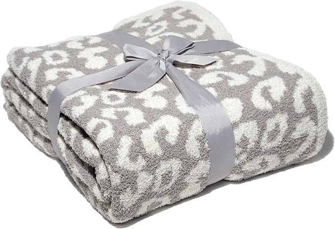 Luxury Wild Leopard Throw Blanket - Super Soft Cozy Cable Knitted Throw Blanket, Plush Polyester ... | Amazon (US)