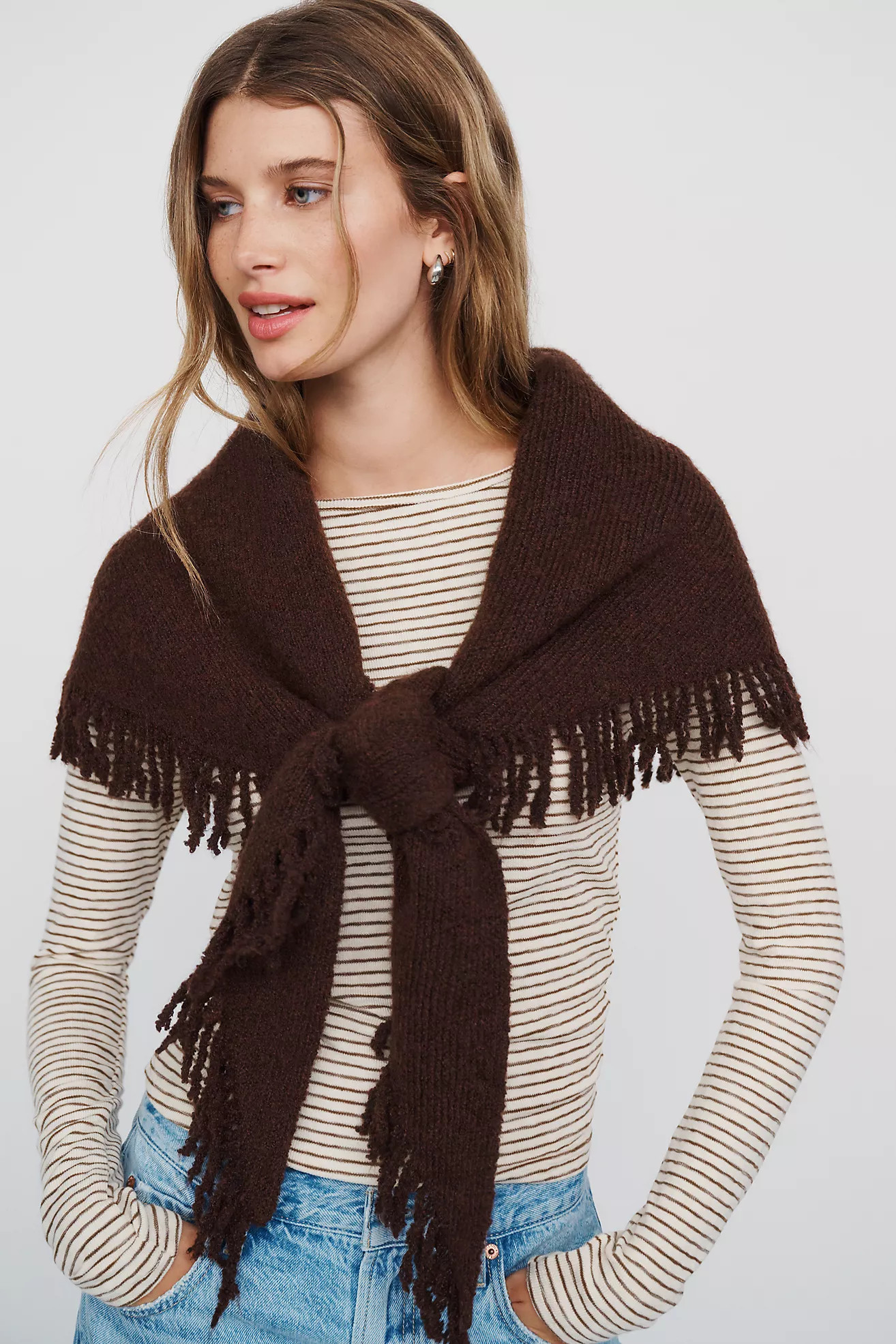 Shay Triangle Fringe Scarf Wrap | Anthropologie (US)