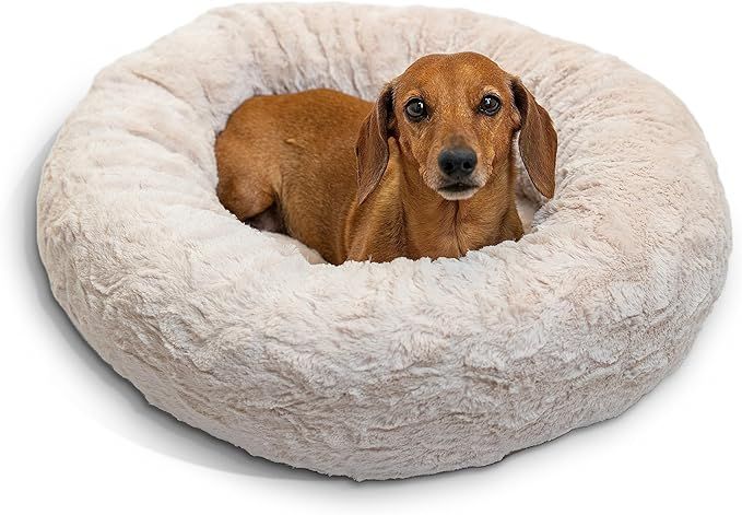 Best Friends by Sheri The Original Calming Donut Cat and Dog Bed in Lux Fur Oyster, Small 23" | Amazon (US)