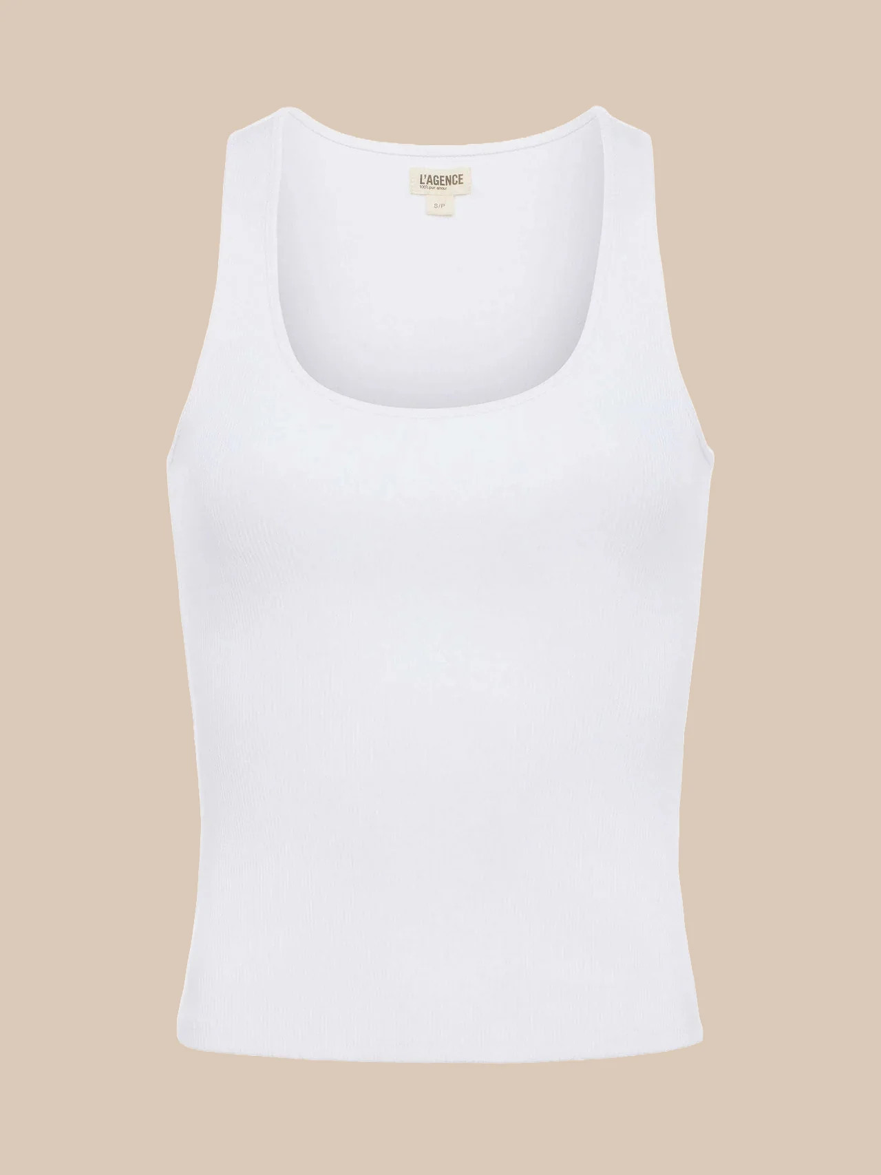 L'AGENCE Adira Scoopneck Tank Top In White | L'Agence