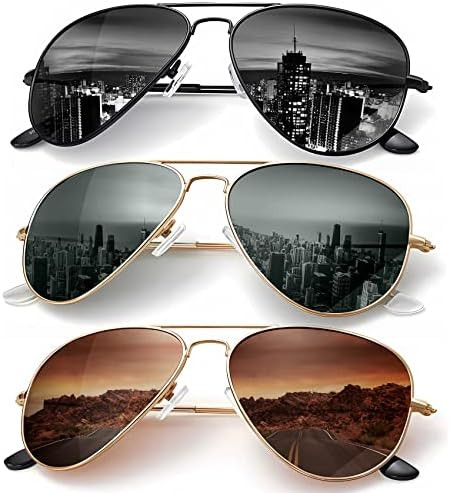KALIYADI Classic Aviator Sunglasses for Men Women Driving Sun glasses Polarized Lens UV Blocking | Amazon (US)